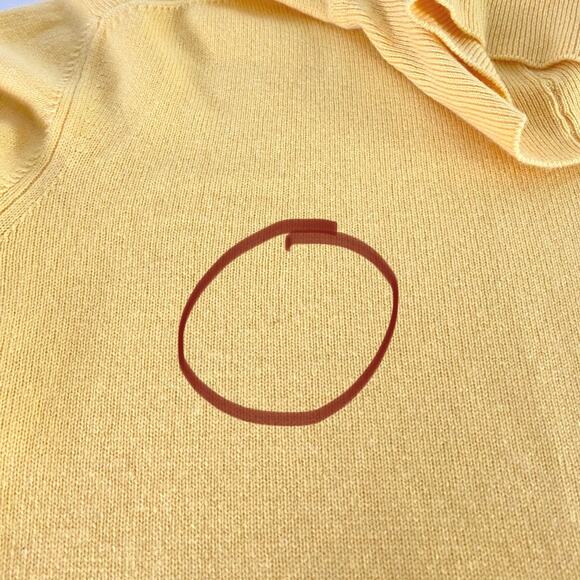 Vintage Brooks Brothers Yellow Gold Pullover Turtleneck Cashmere Sweater Large - Picture 6 of 10